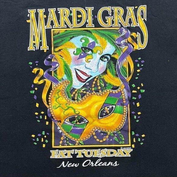 Y2K Mardi Gras New Orleans Louisiana USA Tourist Shirt - Picture 3 of 5
